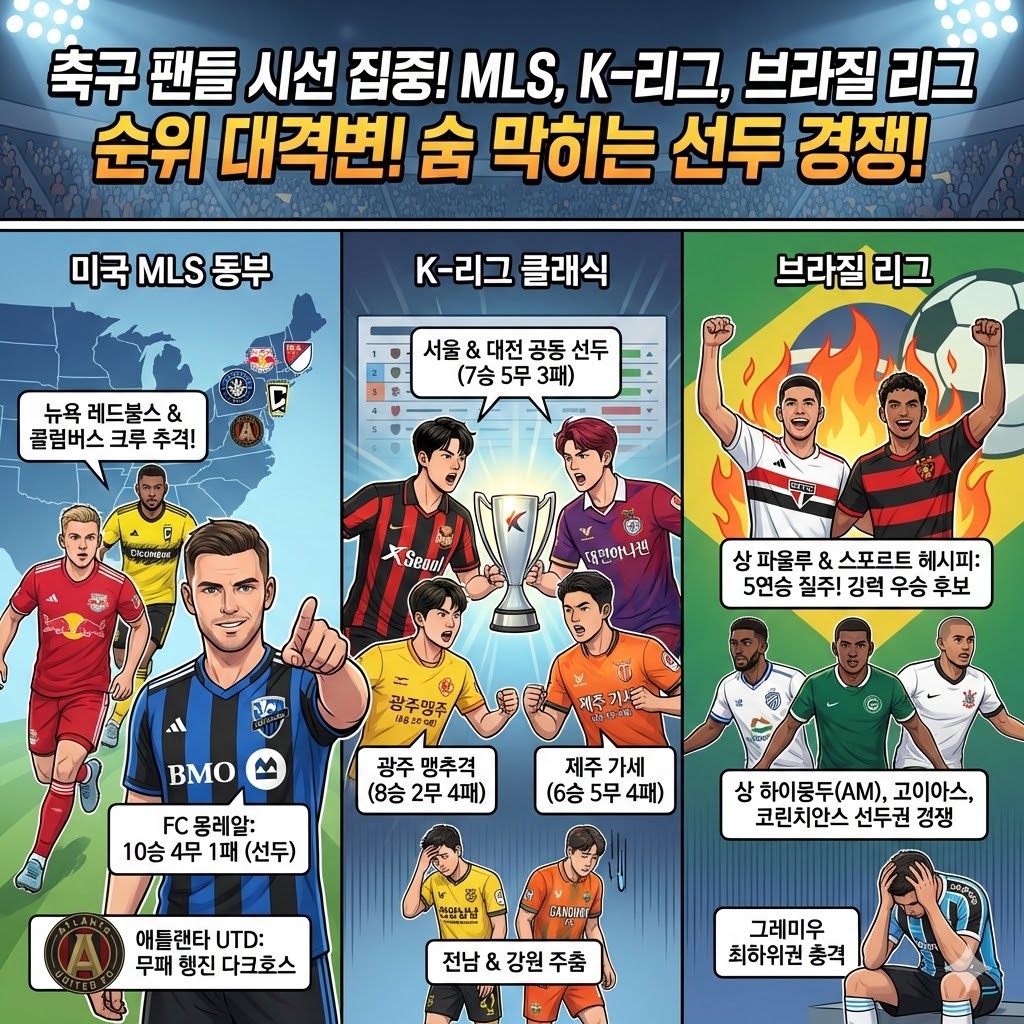 미국 MLS 동부 FC 몽레알 선두 질주K리그 클래식 서울